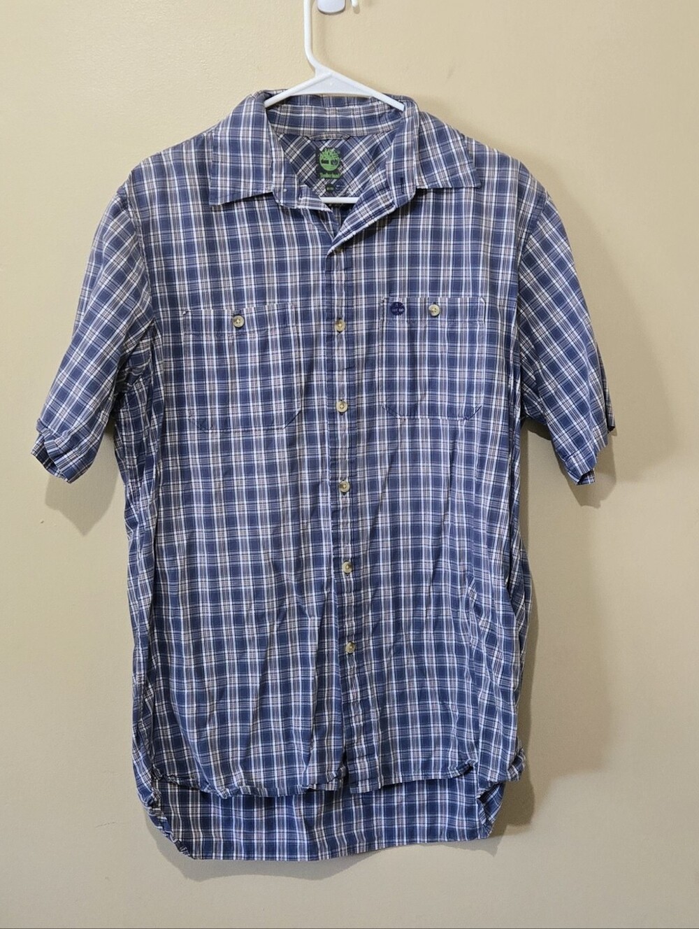 Timberland Plaid Short Sleeve Button Down Shirt